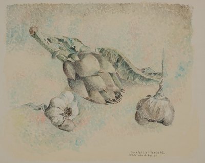 Artischocken und Knoblauch von Donatella Merlo