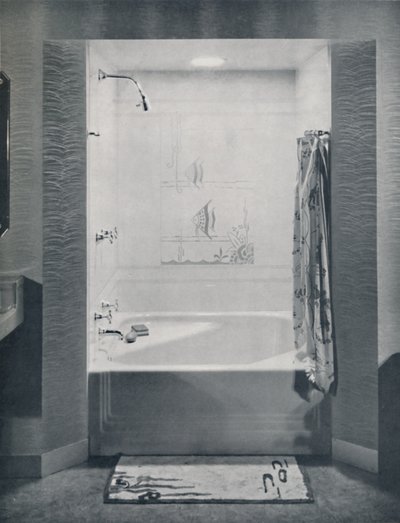 Neue vier Fuß quadratische Neo-Angle-Badewanne, 1935 von Drix Duryea