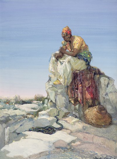 Schlangenbeschwörer, 1900 von Dudley Hardy