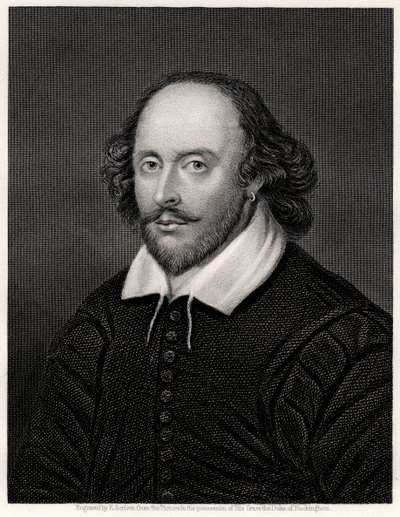 William Shakespeare, englischer Dramatiker, 19. Jahrhundert von E. Scriven