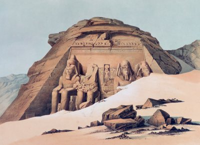 Tempel von Abu Simbel, 1842-1845 von E Weidenbach