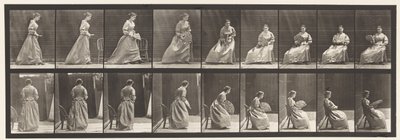 Tafel 240. Sitzen und mit einem Fächer Flirten von Eadweard Muybridge