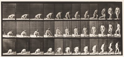 Tafel 255. Vom Knien aufstehen und sich drehen von Eadweard Muybridge