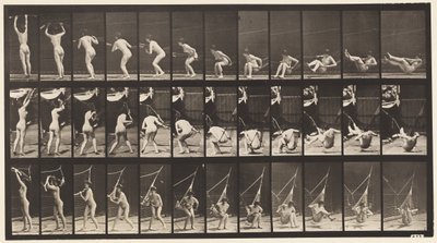 Aus der Hängematte steigen von Eadweard Muybridge