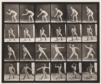 Tafel 283. Baseball; Fangen und Werfen, 1885 von Eadweard Muybridge