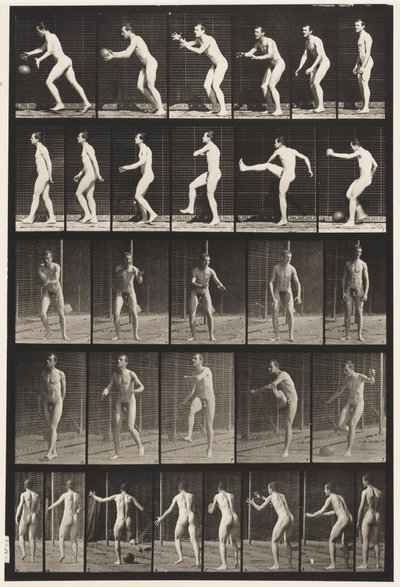 Tafel 300. Fußball; Dropkick von Eadweard Muybridge