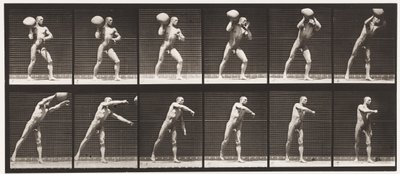 Tafel 311. Einen 75-Pfund-Stein heben, 1885 von Eadweard Muybridge
