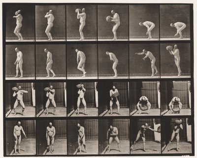 Tafel 312. Einen 75-Pfund-Stein heben von Eadweard Muybridge