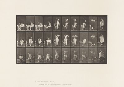 Platte 494. Verschiedene Phasen der Toilette von Eadweard Muybridge