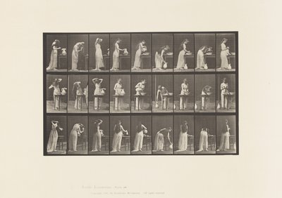 Tafel 496. Verschiedene Phasen der Toilette, 1885 von Eadweard Muybridge