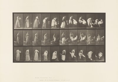 Tafel 497. Verschiedene Phasen der Toilette, 1885 von Eadweard Muybridge