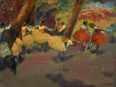 Vor der Aufführung von Edgar Degas