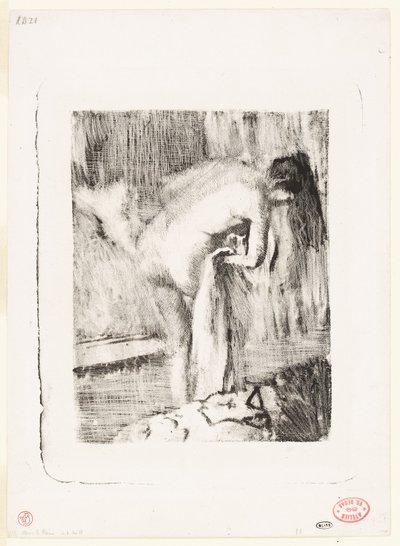 Nach dem Bad II von Edgar Degas