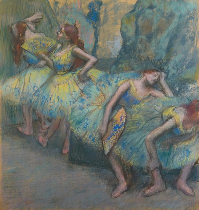 Balletttänzerinnen hinter den Kulissen von Edgar Degas