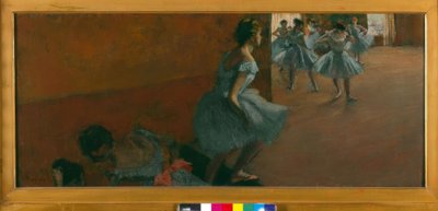 Tänzerinnen steigen eine Treppe hinauf von Edgar Degas