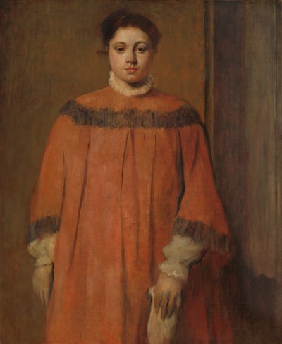 Mädchen in Rot von Edgar Degas