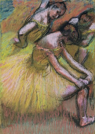 Gruppe von drei Tänzern von Edgar Degas
