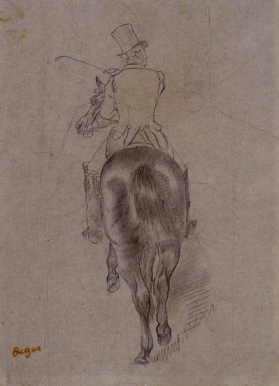 Jäger auf einem Pferd von Edgar Degas