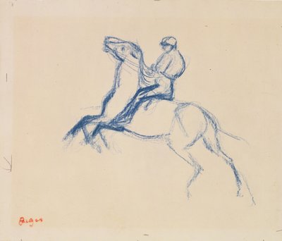 Jockey auf Pferd von Edgar Degas