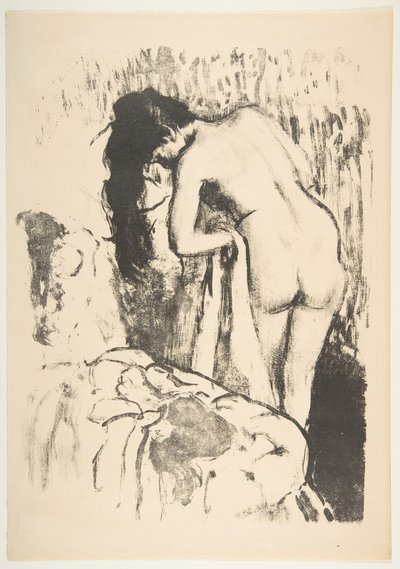 Nackte Frau, die sich abtrocknet, 1891-92 von Edgar Degas