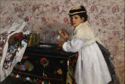 Porträt von Mlle. Hortense Valpinçon von Edgar Degas