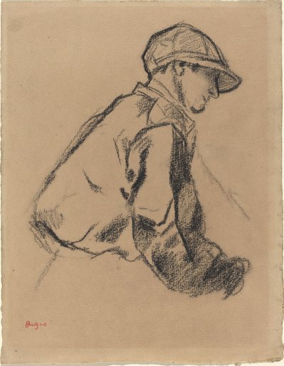 Studie eines Jockeys, ca. 1884 von Edgar Degas