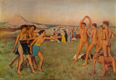 Junge Spartaner beim Üben, ca. 1860 von Edgar Degas