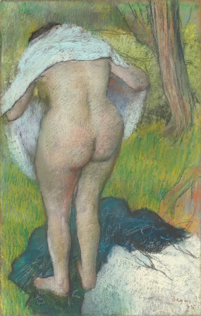 Junge Frau beim Ankleiden von Edgar Degas