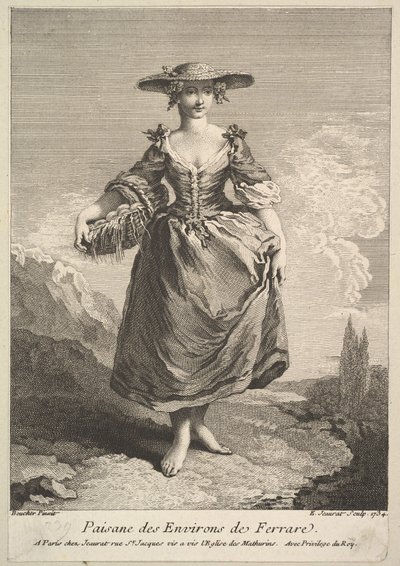 Bäuerin aus der Umgebung von Ferrara, 1734 von Edme Jeaurat