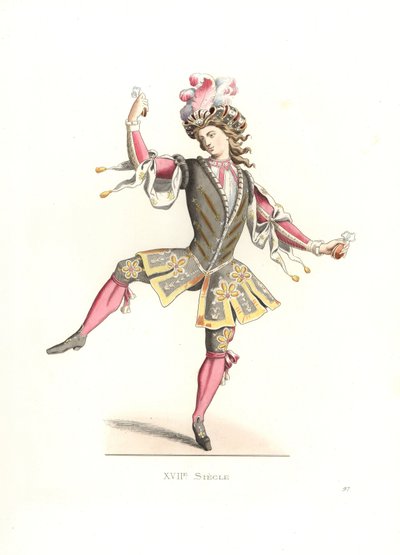 Französischer Mann im Ballettkostüm von Edmond Lechevallier Chevignard