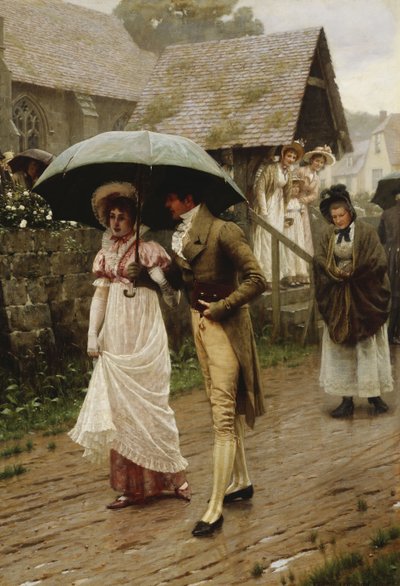 Ein nasser Sonntagmorgen von Edmund Blair Leighton