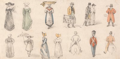 Studien von Figuren: Frauen, Handwerker usw. von Edmund Thomas Parris