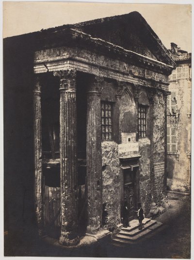 Fassade, Tempel des Augustus und der Livia, Vienne von Édouard Baldus