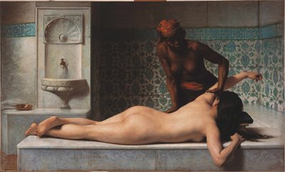 Massage, Hammamszene, 1883 von Edouard Debat Ponsan