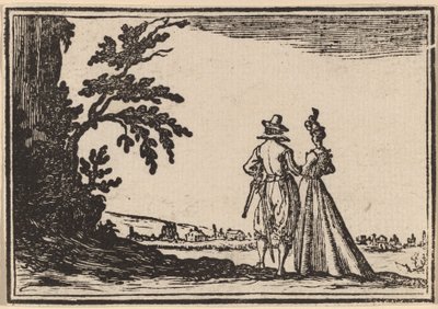Der Spaziergang von Edouard Eckman after Jacques Callot