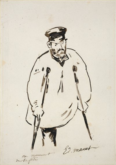 Mann auf Krücken von Édouard Manet