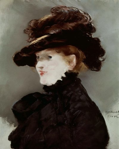 Méry Laurent mit schwarzem Hut, 1882 von Édouard Manet