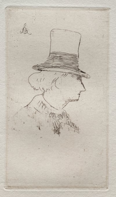 Profilporträt von Charles Baudelaire von Édouard Manet