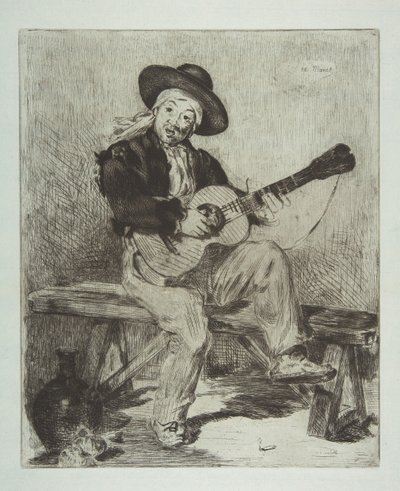 Der spanische Sänger Le Guitarrero, 1861-62 von Édouard Manet