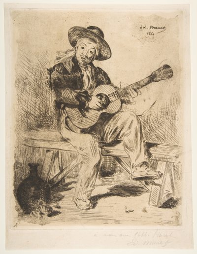 Der spanische Sänger Le Guitarrero, 1861-62 von Édouard Manet