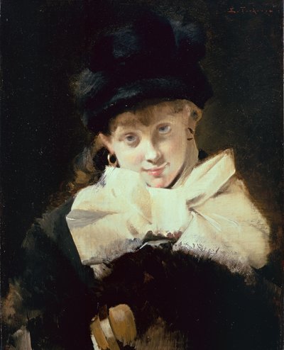 Porträt eines jungen Mädchens von Edouard Toudouze