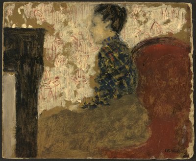 Frau, die am Kamin sitzt, ca. 1894 von Edouard Vuillard