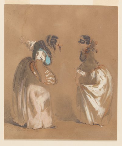 Zwei maskierte Damen, die sich verbeugen von Edouard de Beaumont