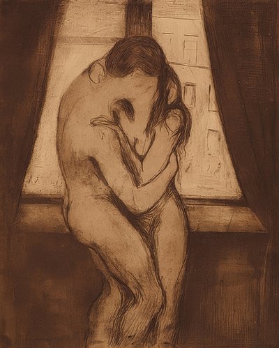 Der Kuss von Edvard Munch
