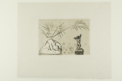 Innenraum mit Skulpturen von Edvard Munch