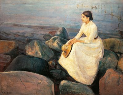 Norwegen, Bergen, Inger am Strand von Edvard Munch