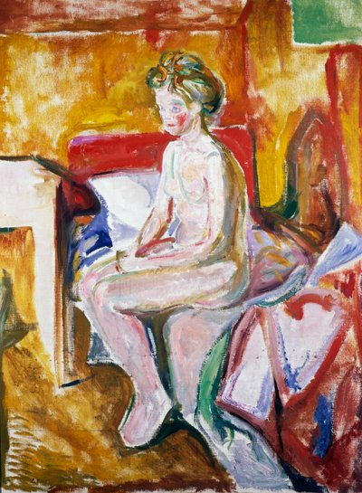 Akt am Bettrand von Edvard Munch
