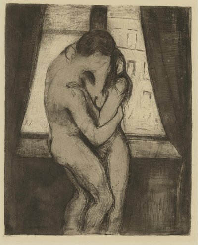 Der Kuss, 1895 von Edvard Munch