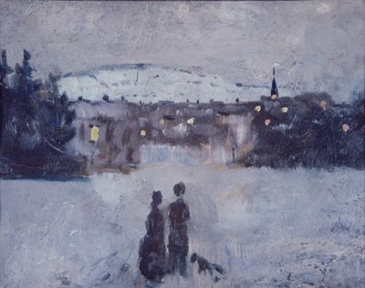 Winterlandschaft in der Dämmerung von Edvard Munch