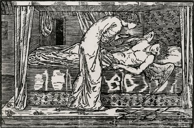 Psyche spioniert von Edward Coley (after) Burne Jones